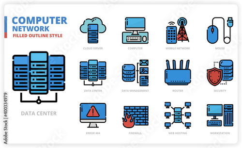 Computer Network icon set