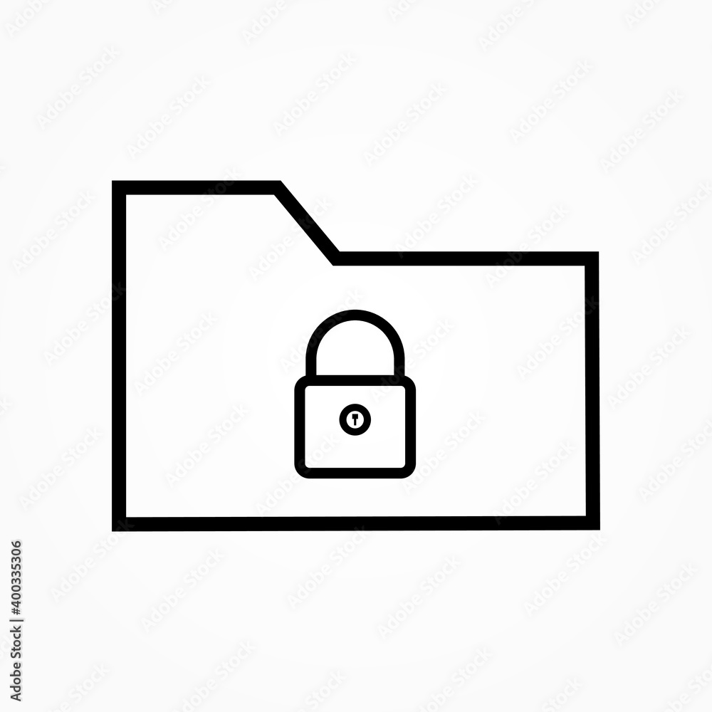 lock and key folder icon