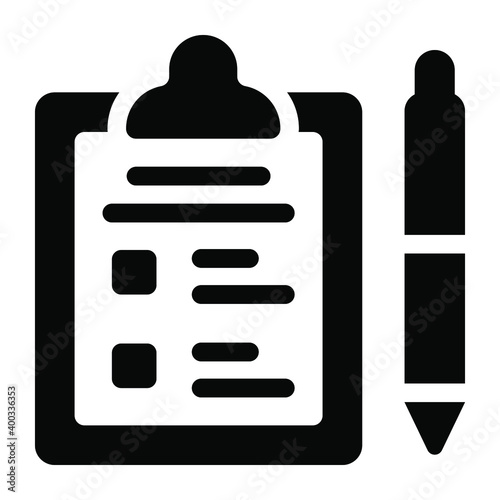 
Notepad in glyph icon customized 
