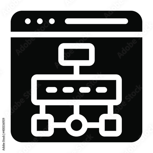 
Sitemap in glyph editable icon 
