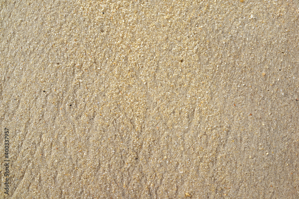 Sand texture. Sandy beach background. Top view