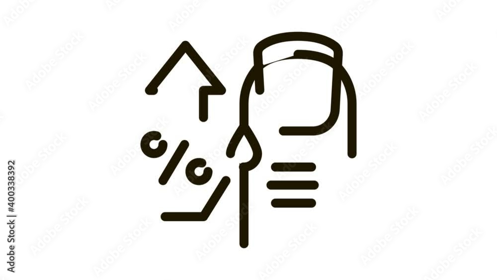 nail water percent Icon Animation. black nail water percent animated icon on white background nail water percent Icon Animation. black nail water percent animated icon on white background