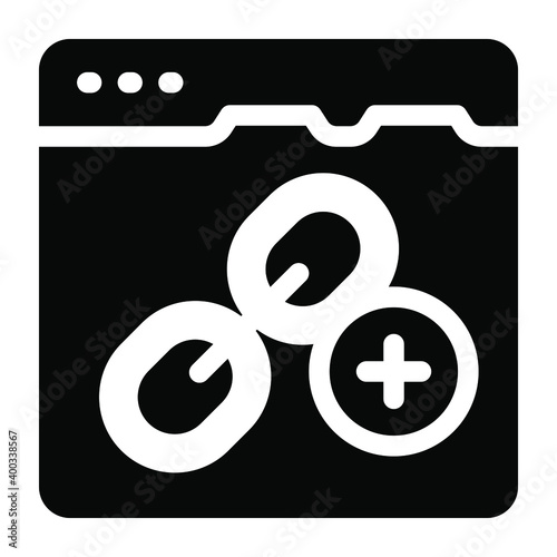 
Add link solid icon, add url and add backlink concept
