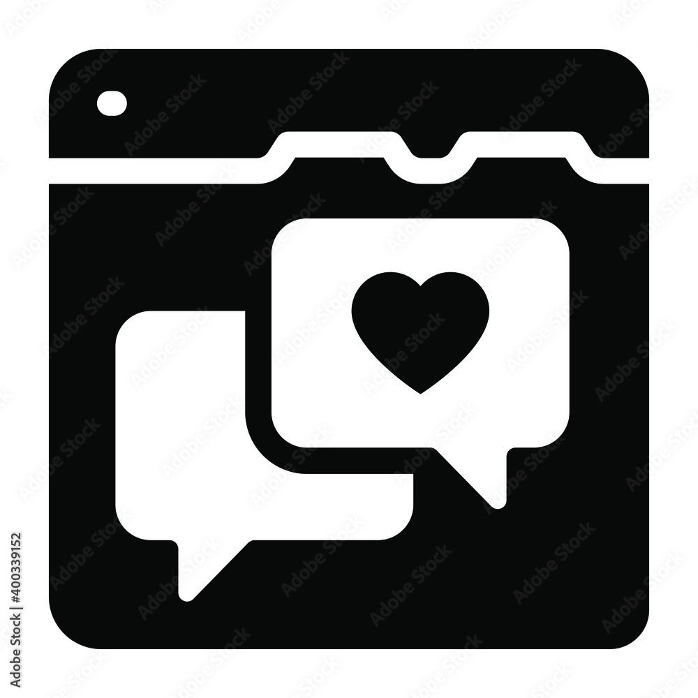 A trendy vector of chatting website, romantic chat
A trendy vector of chatting website, romantic chat