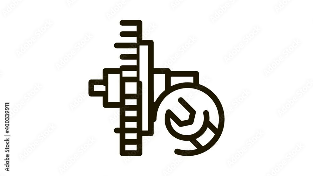 watch gear repair Icon Animation. black watch gear repair animated icon on white background watch gear repair Icon Animation. black watch gear repair animated icon on white background
