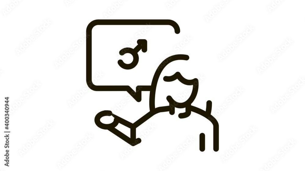 woman talk about lesbian Icon Animation. black woman talk about lesbian animated icon on white background woman talk about lesbian Icon Animation. black woman talk about lesbian animated icon on white background