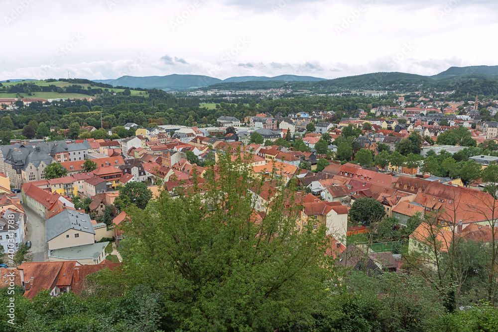 Looking over Rudolstadt from the terrace of Heidecksburg Castle