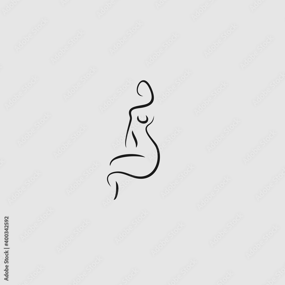 woman silhouette icon vector design logo woman silhouette icon vector design logo