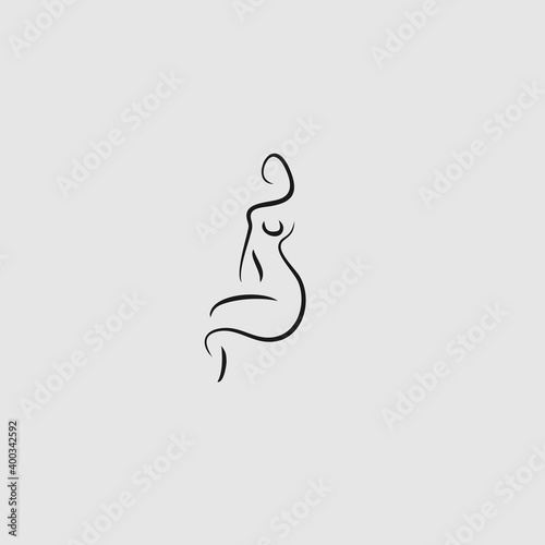woman silhouette icon vector design logo