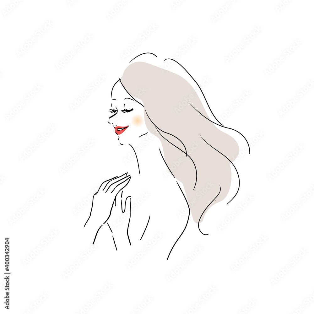 美しい髪の女性 美しい髪の女性