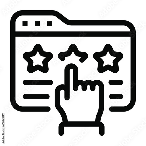 
A perfect solid icon denoting website ratings

