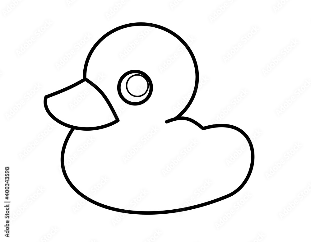 アヒルのおもちゃ(線画) アヒルのおもちゃ(線画)