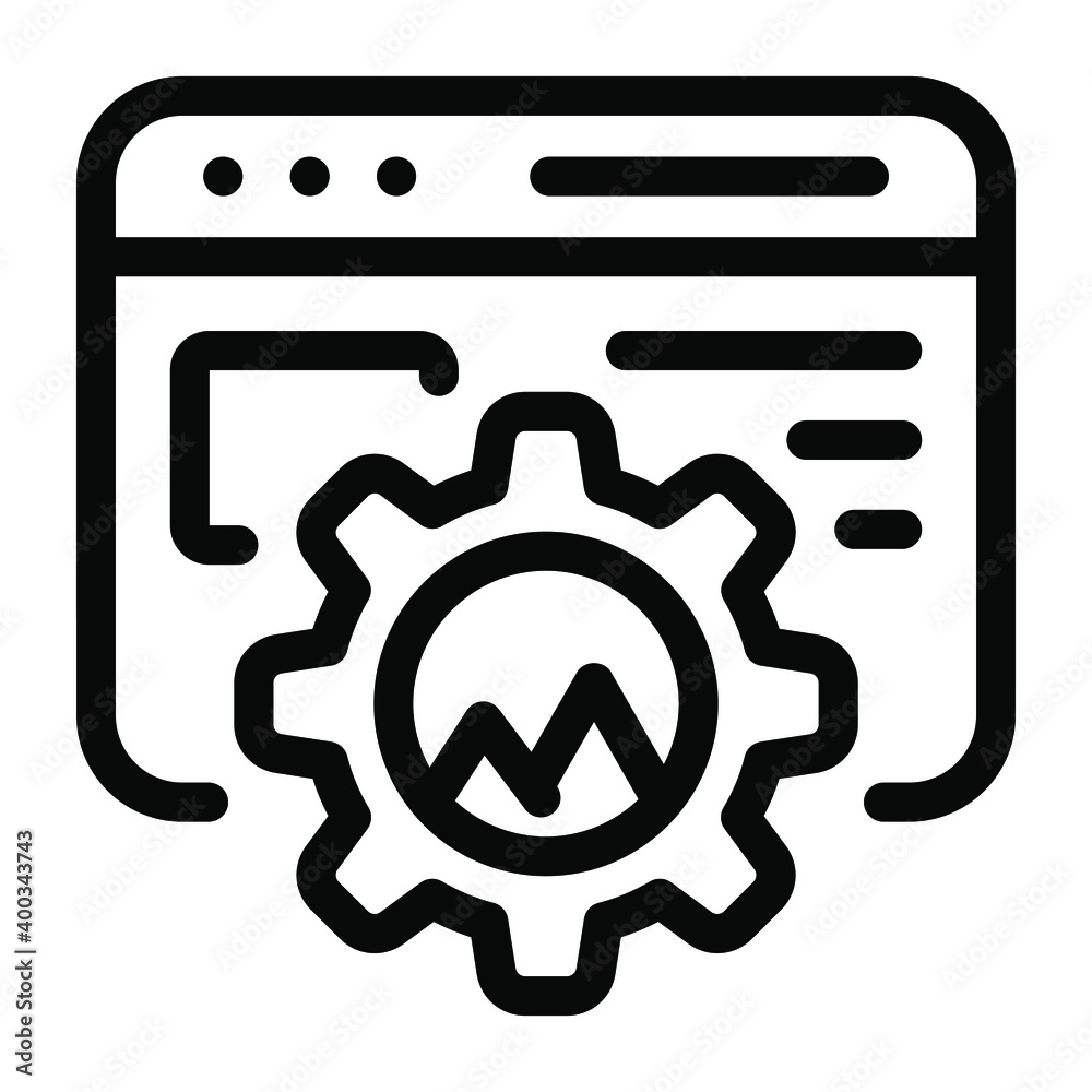 
A trendy solid icon of web settings
