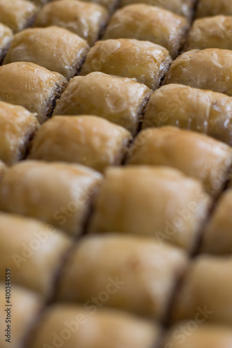 Close up Turkish traditional desert baklava