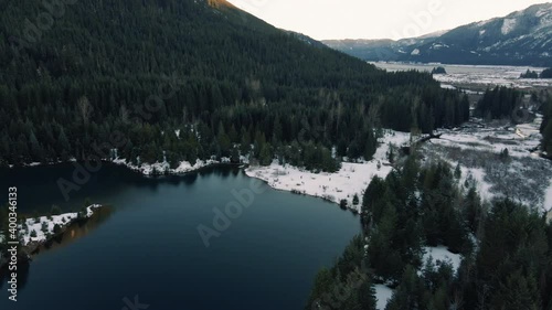 High Perspective of Keechelus Lake and Gold Creek Pond on Snoqualmie Pass photo