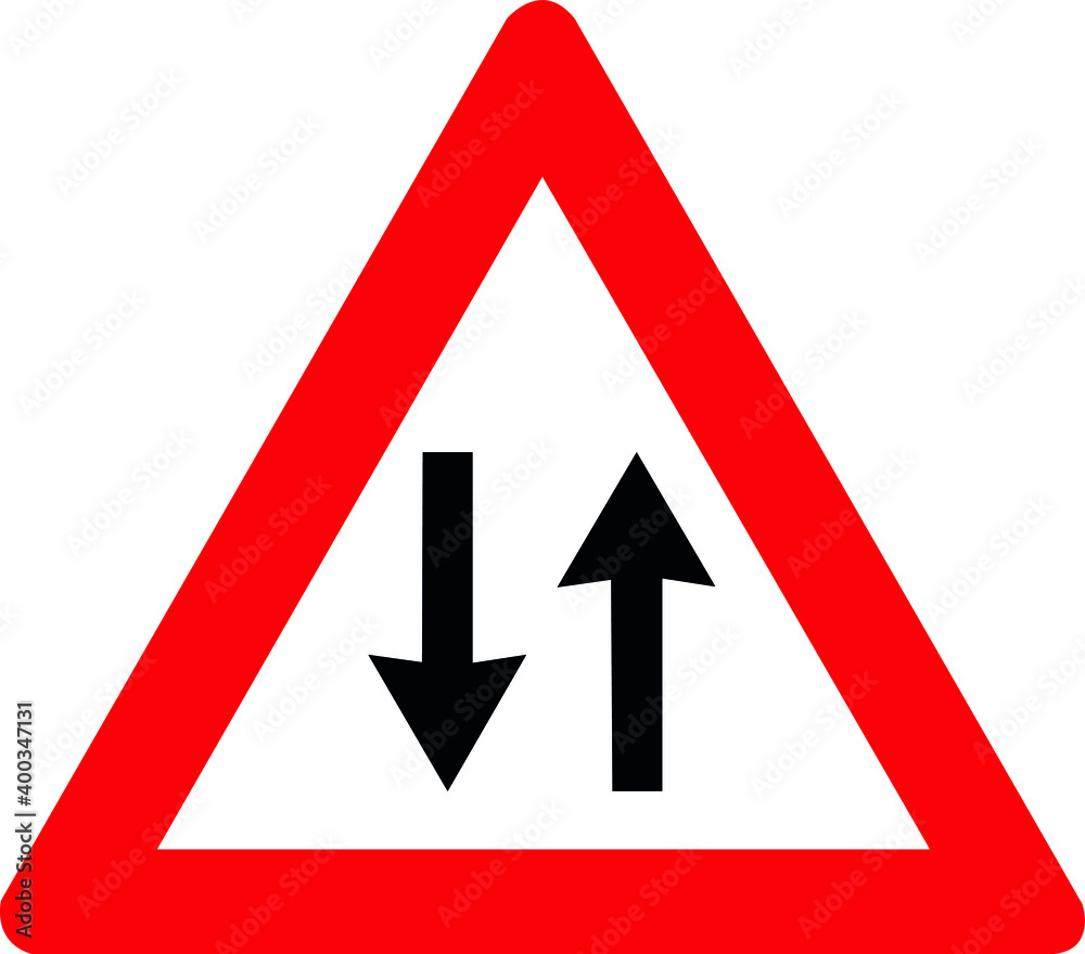 Two Way Traffic Sign T-19 Two Way Traffic Sign T-19