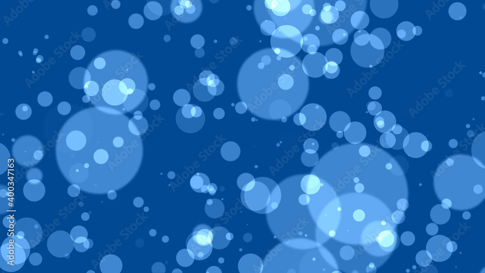 abstract bokeh background, blue particles