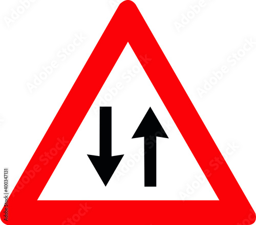 Free Download Two Way Traffic Sign T-19 - GFXLoad