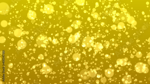 abstract bokeh background, yellow particles