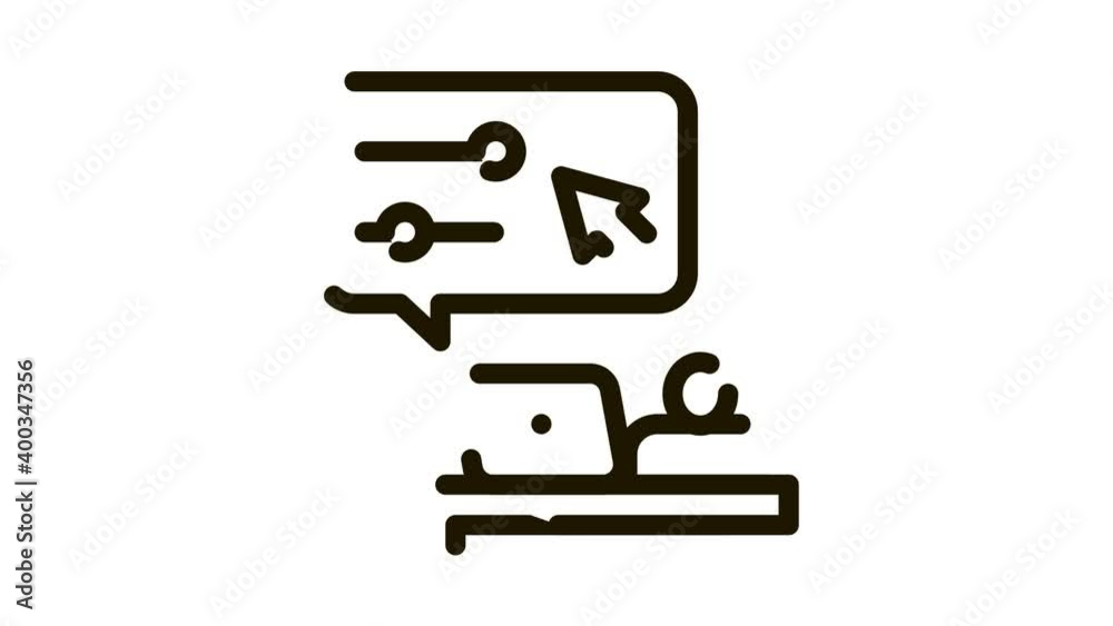desktop movie maker Icon Animation. black desktop movie maker animated icon on white background desktop movie maker Icon Animation. black desktop movie maker animated icon on white background