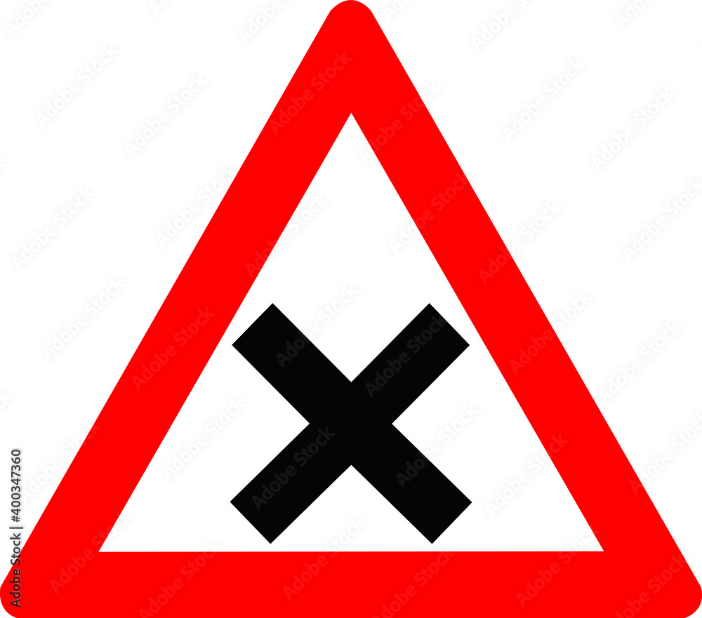 Obraz premium Uncontrolled Crossroad Sign T21