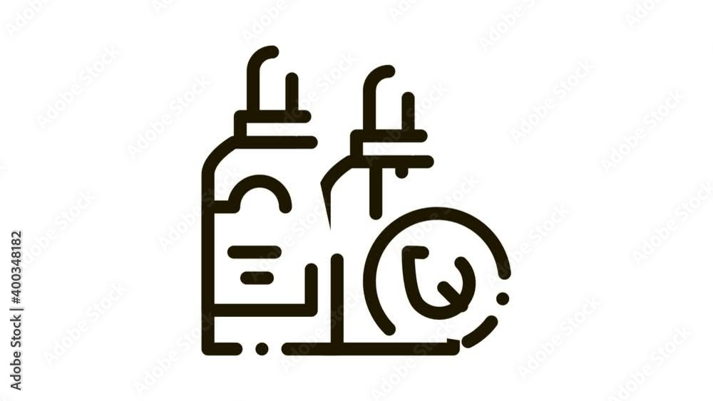 dropper bottles Icon Animation. black dropper bottles animated icon on white background dropper bottles Icon Animation. black dropper bottles animated icon on white background
