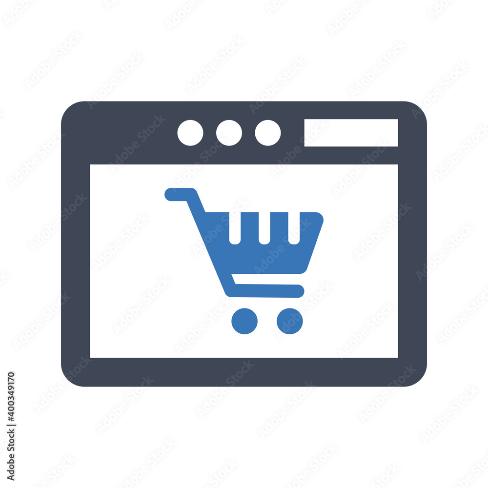 Online shopping cart icon Online shopping cart icon