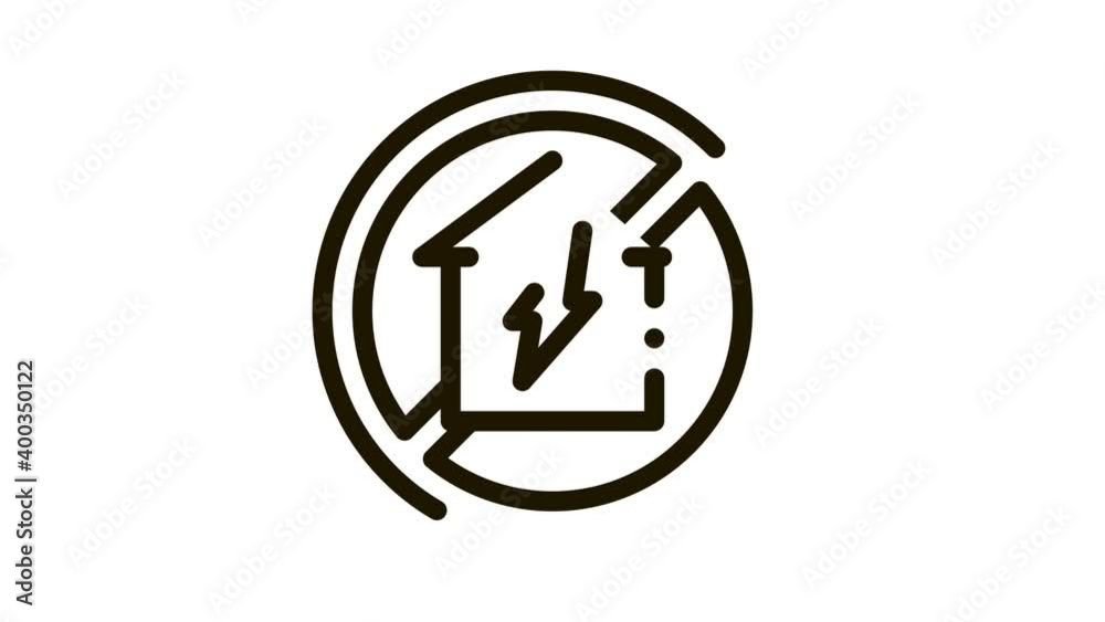 house animated icon on white background house animated icon on white background