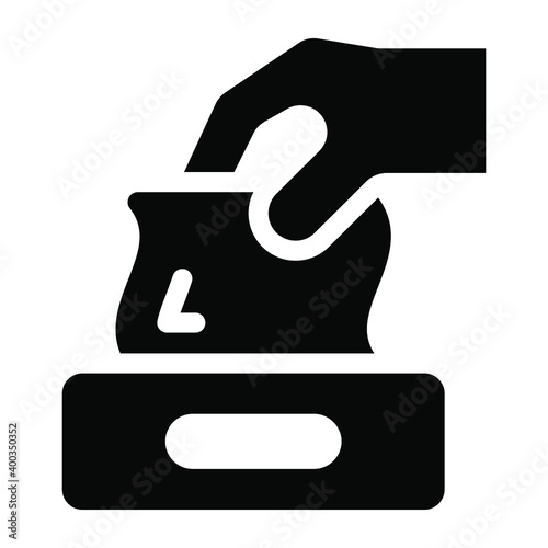 
Water absorbing machine, solid icon of hand dryer 
