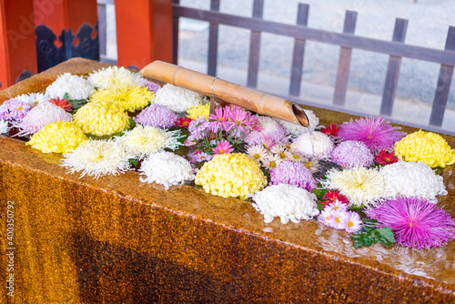 Chozuya with flower photo