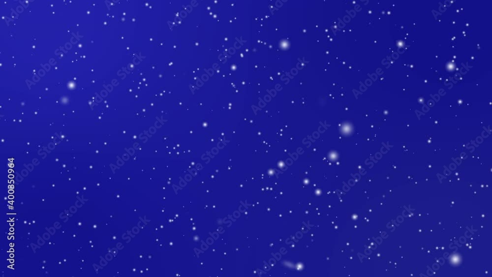 Small Snow Particle Falling on Winter Season With Blue Background and Green Screen 4K.