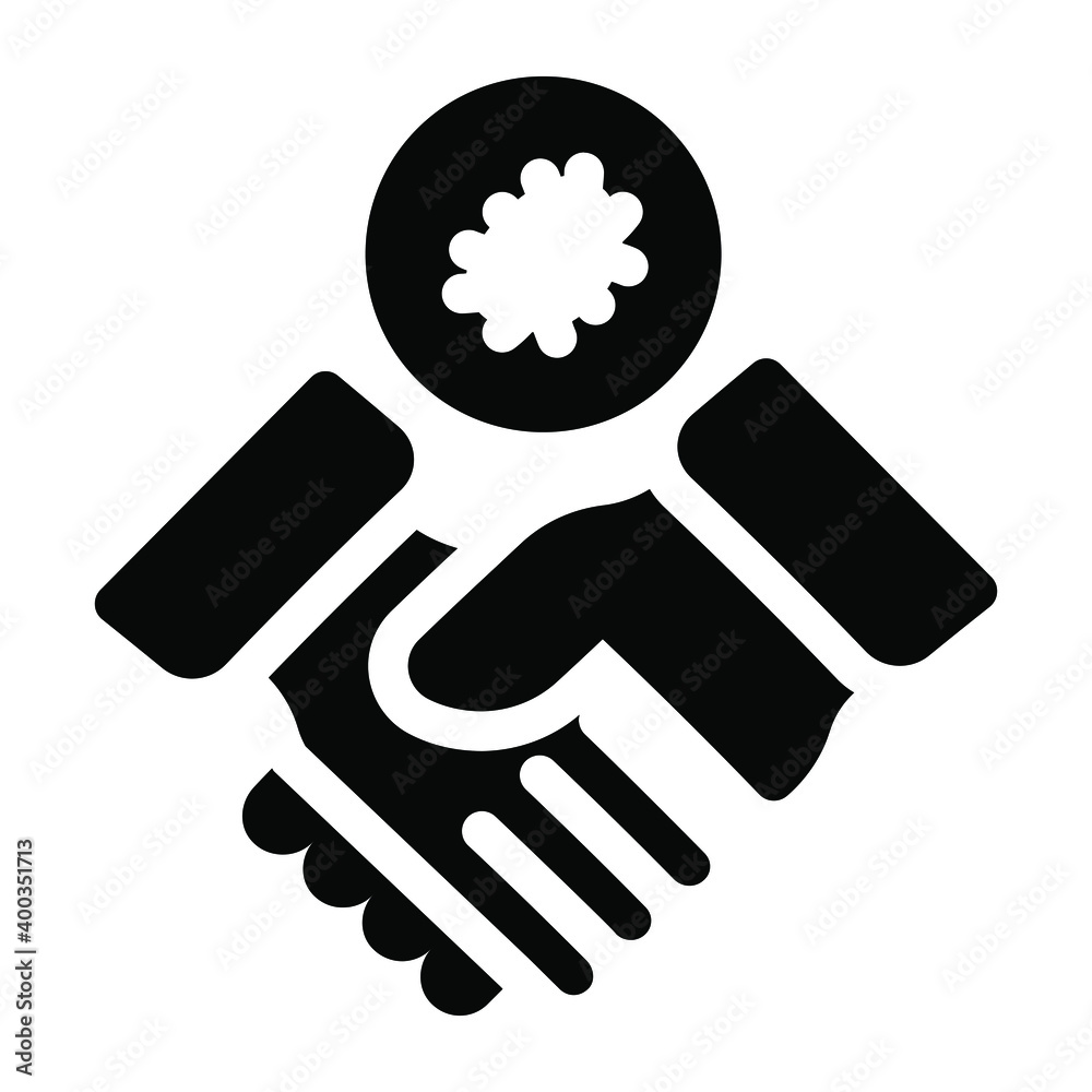 Germ on hand, solid icon of hand checking
Germ on hand, solid icon of hand checking