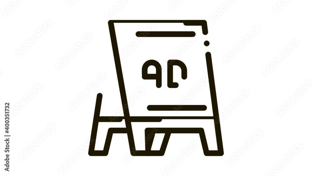 folding billboard Icon Animation. black folding billboard animated icon on white background folding billboard Icon Animation. black folding billboard animated icon on white background