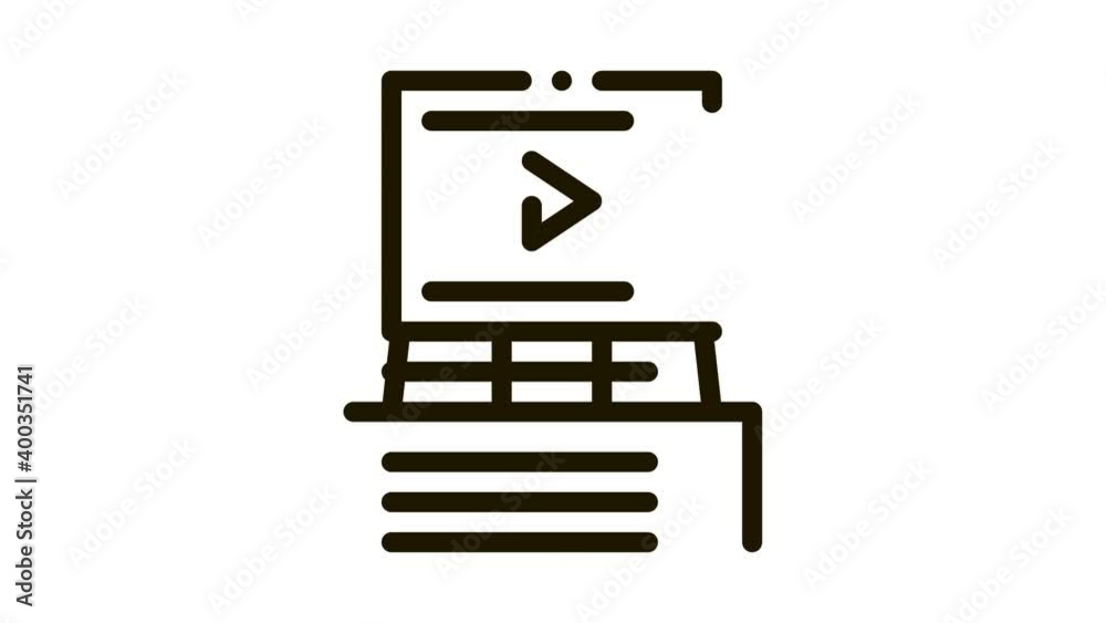 advertisement announcement Icon Animation. black advertisement announcement animated icon on white background