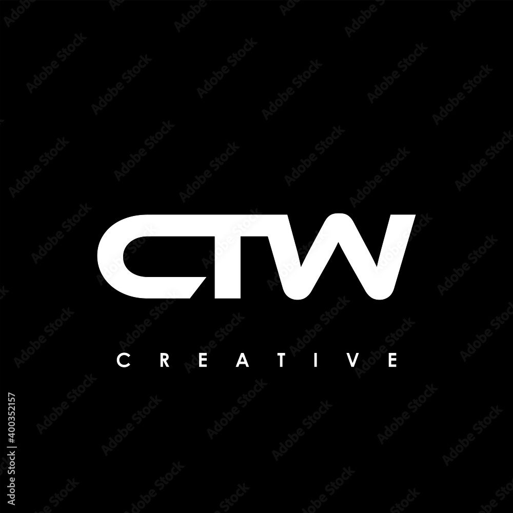 CTW Letter Initial Logo Design Template Vector Illustration