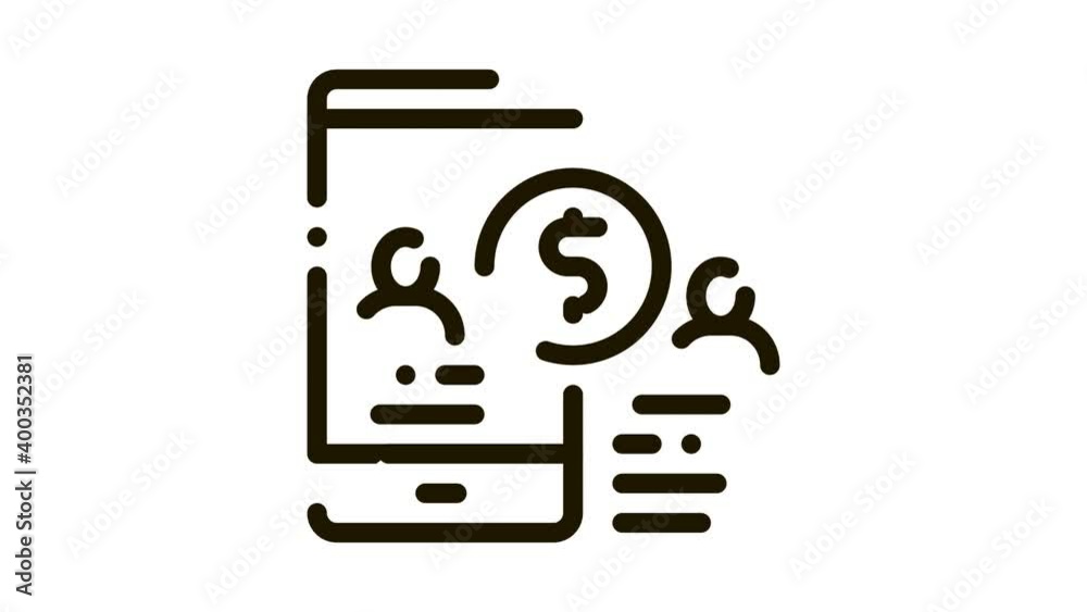 transfer money to person via phone Icon Animation. black transfer money to person via phone animated icon on white background transfer money to person via phone Icon Animation. black transfer money to person via phone animated icon on white background