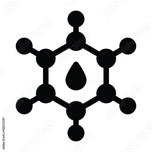 
Benzol glyph editable trendy icon
