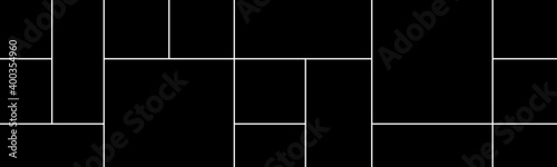 Creative vector Template Collage consisting of 16 frames for a photo of a square and rectangular shape.