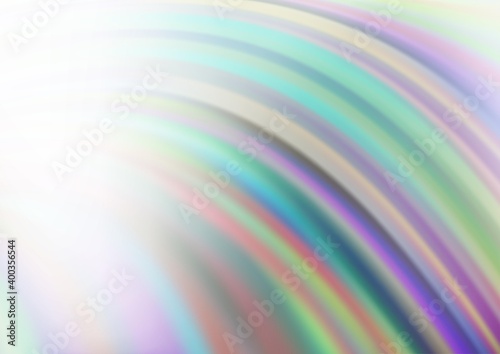 Light Green vector background with bent ribbons.