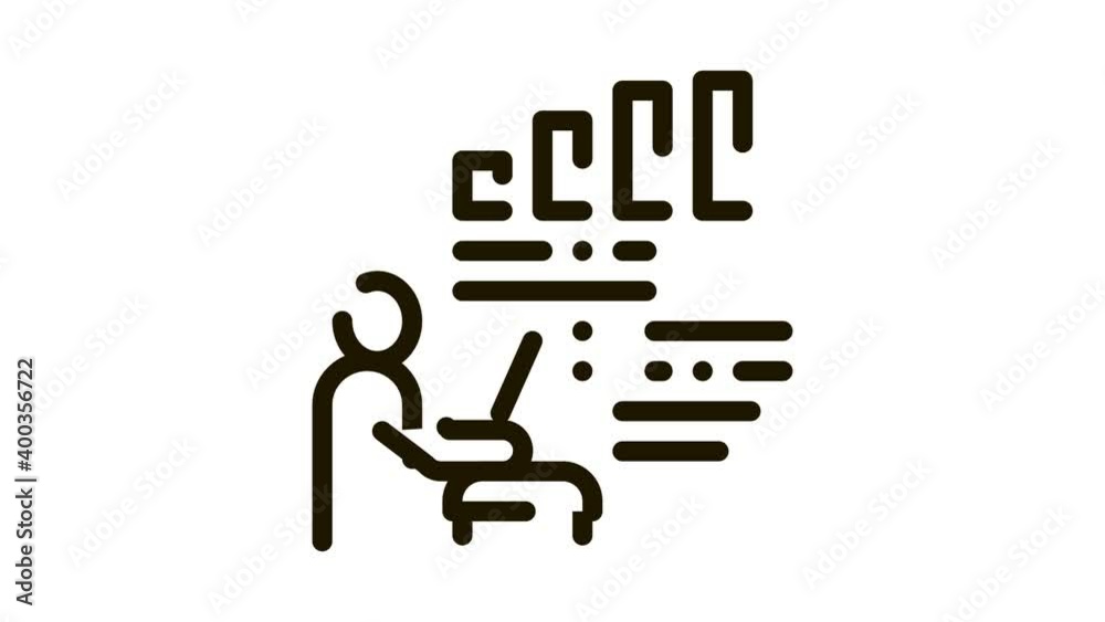realtor with chart tells Icon Animation. black realtor with chart tells animated icon on white background realtor with chart tells Icon Animation. black realtor with chart tells animated icon on white background