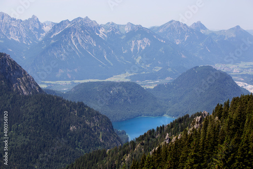 Bavarian lake Alpsee from above