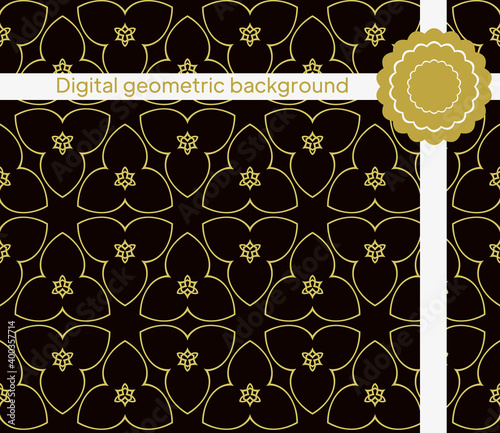 Luxury Traditional Ornamental Design. Modern Seamless Geometry Pattern. Vector Illustration. For Interior Design, Printing, Web And Textile Design.
