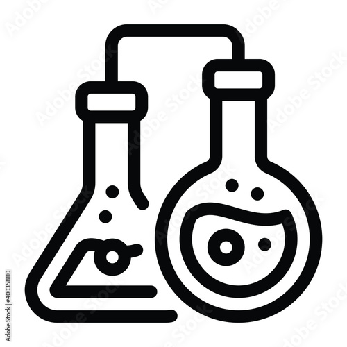 
Chemical experiment in glyph editable icon 
