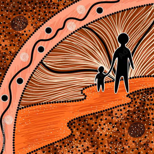 Father and son aboriginal art
