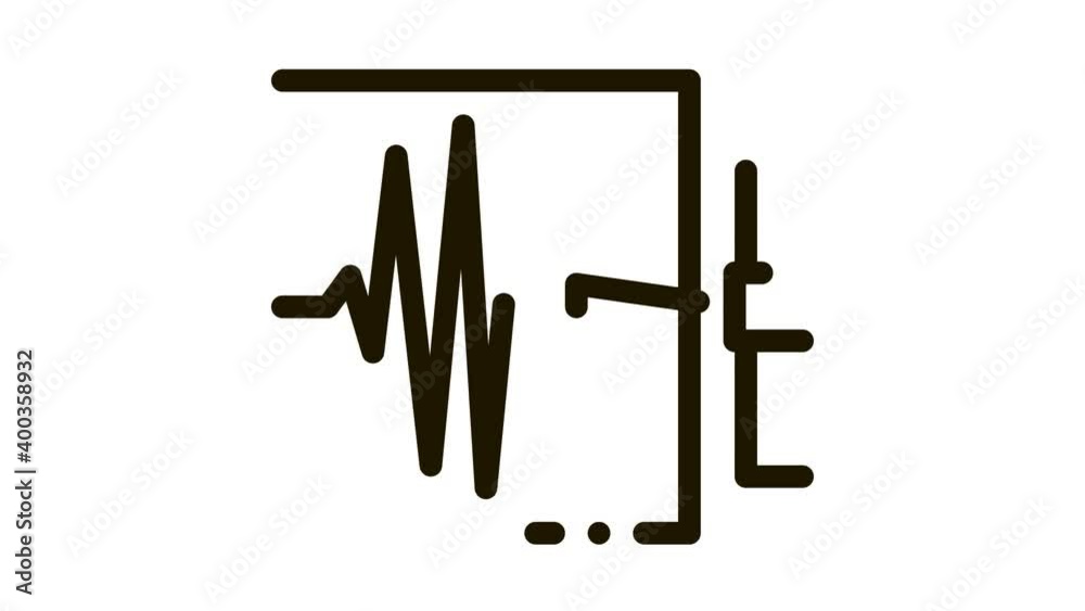 richter scale measurement Icon Animation. black richter scale measurement animated icon on white background richter scale measurement Icon Animation. black richter scale measurement animated icon on white background