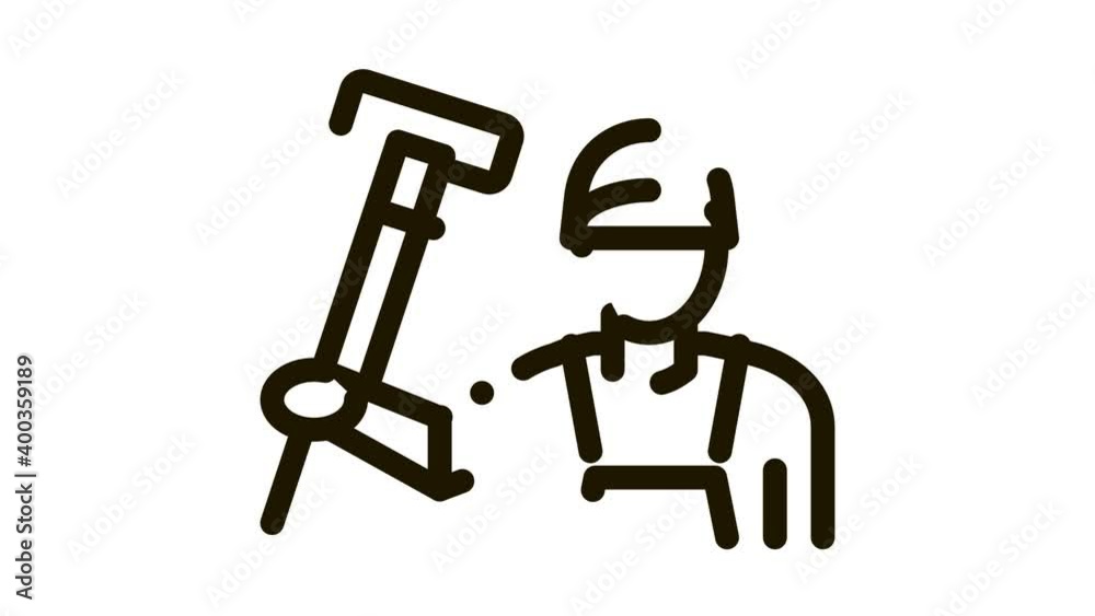 cleaner with carpet brush Icon Animation. black cleaner with carpet brush animated icon on white background cleaner with carpet brush Icon Animation. black cleaner with carpet brush animated icon on white background