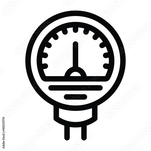 Pressure meter in editable glyph icon 