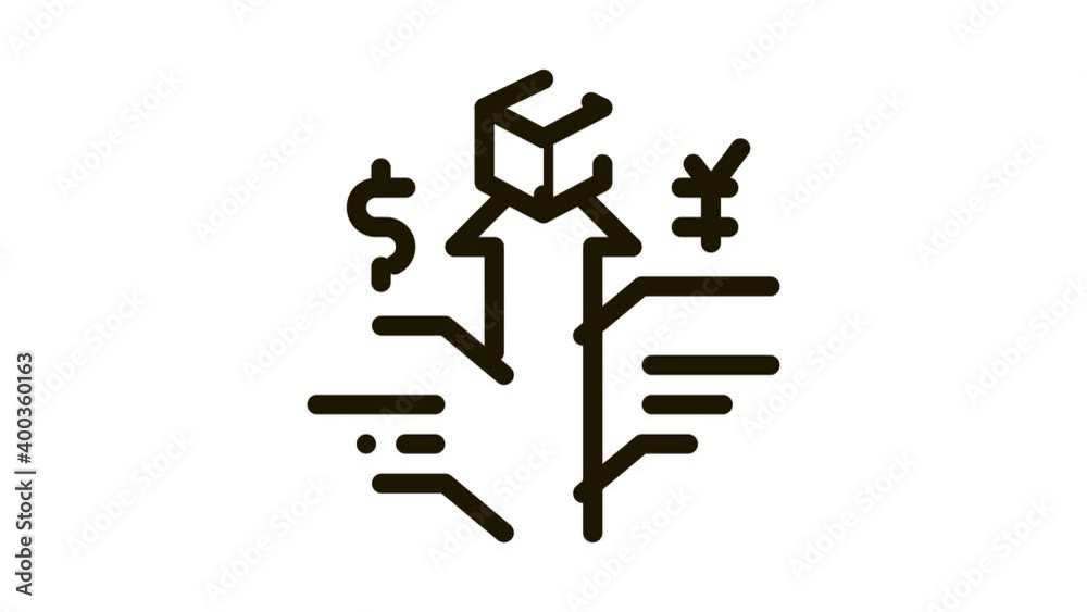 increase sales and exchange rates Icon Animation. black increase sales and exchange rates animated icon on white background increase sales and exchange rates Icon Animation. black increase sales and exchange rates animated icon on white background