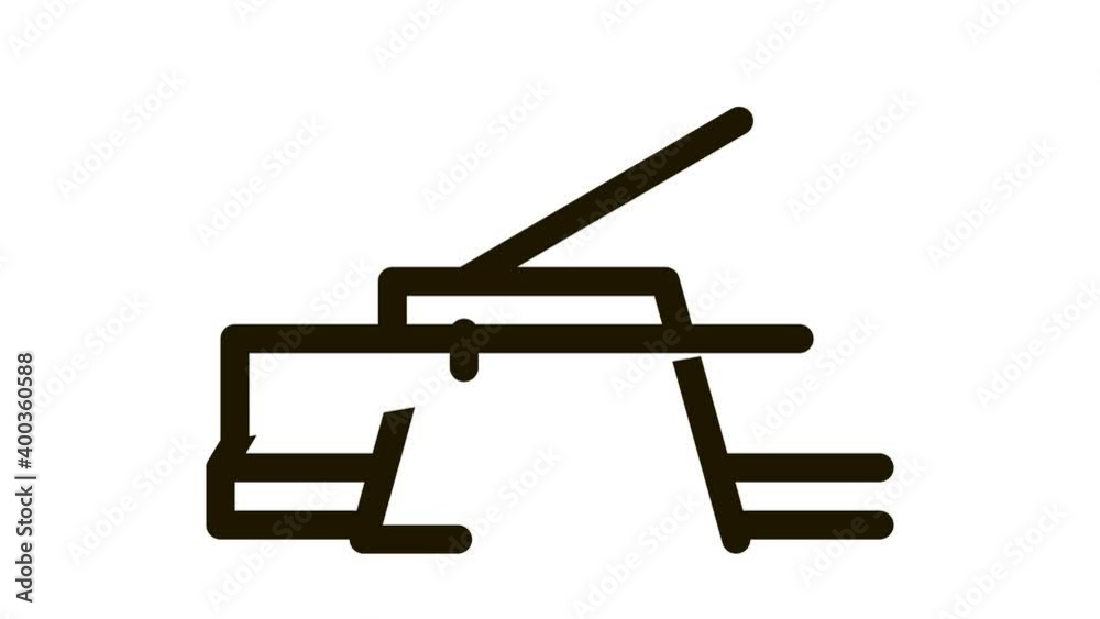 putty knife Icon Animation. black putty knife animated icon on white background putty knife Icon Animation. black putty knife animated icon on white background