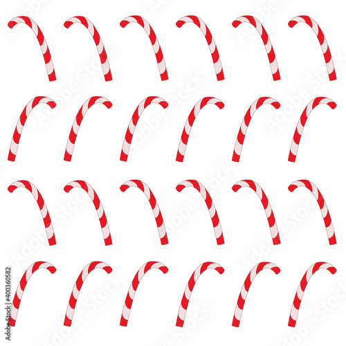 Candy cane pattern on white (ID: 400360582)